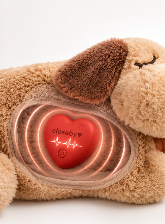 The gentle heartbeat pulsing inside the plush